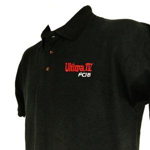 ULTIMA IV Vintage Computer Fantasy RPG Video Game Employee Uniform Polo Shirt